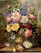 unknow artist Floral, beautiful classical still life of flowers.093 oil painting on canvas